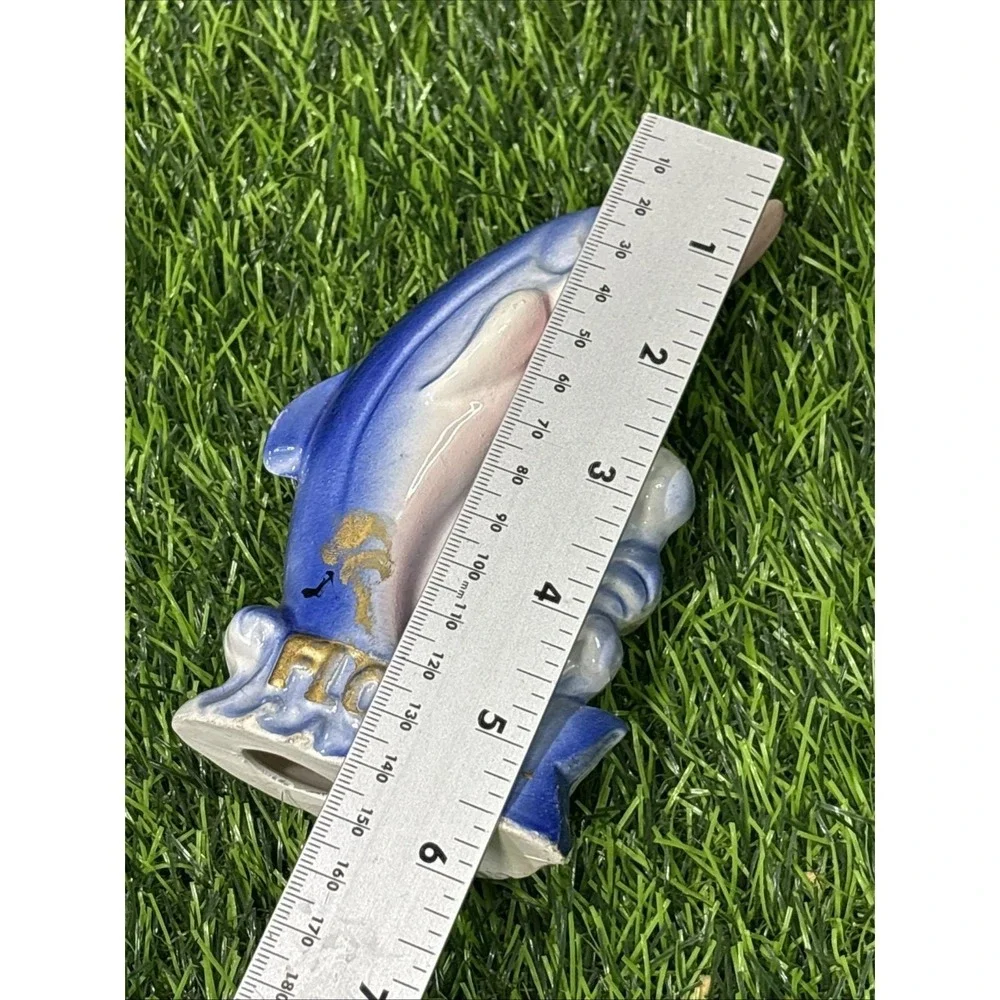 Vintage‎ Florida Dolphin Thermometer Ceramic Wall Decor Souvenir